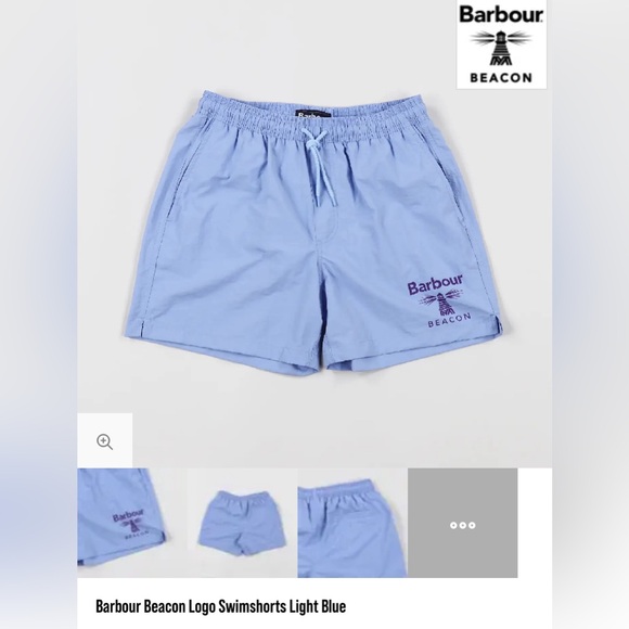 Barbour Beacon Large Bathing Suit in Light Blue - Picture 9 of 9